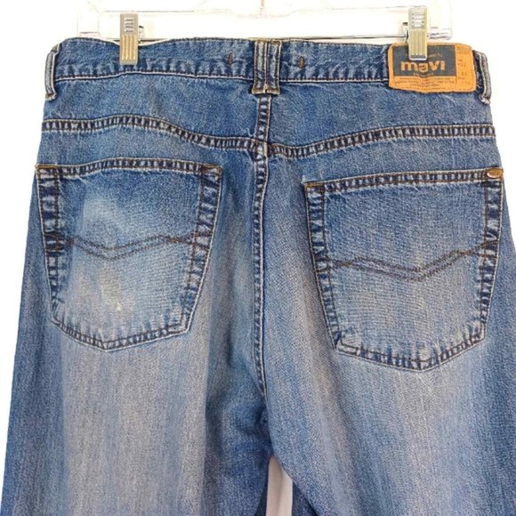 Men's Mavi Relaxed Wide Leg Jeans Size 33 - Picture 8 of 10